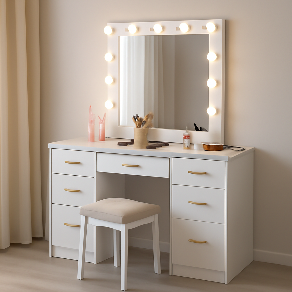 Kaptafel met spiegel en licht – Luxe make-uptafel kopen